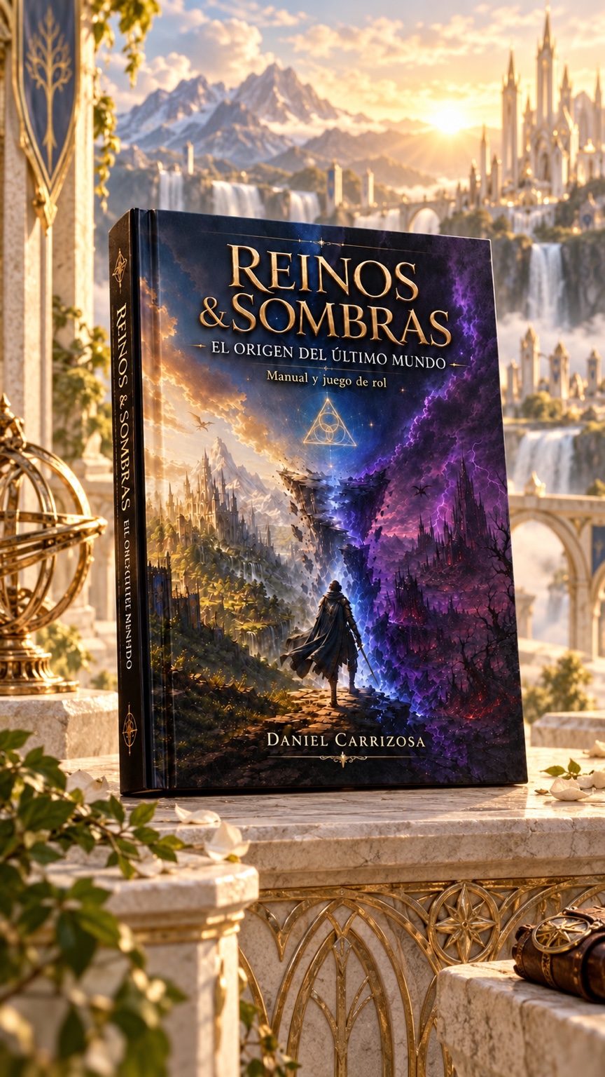 Manual y juego de rol Reinos & Sombras, El Origen del Último Mundo, de Daniel Carrizosa